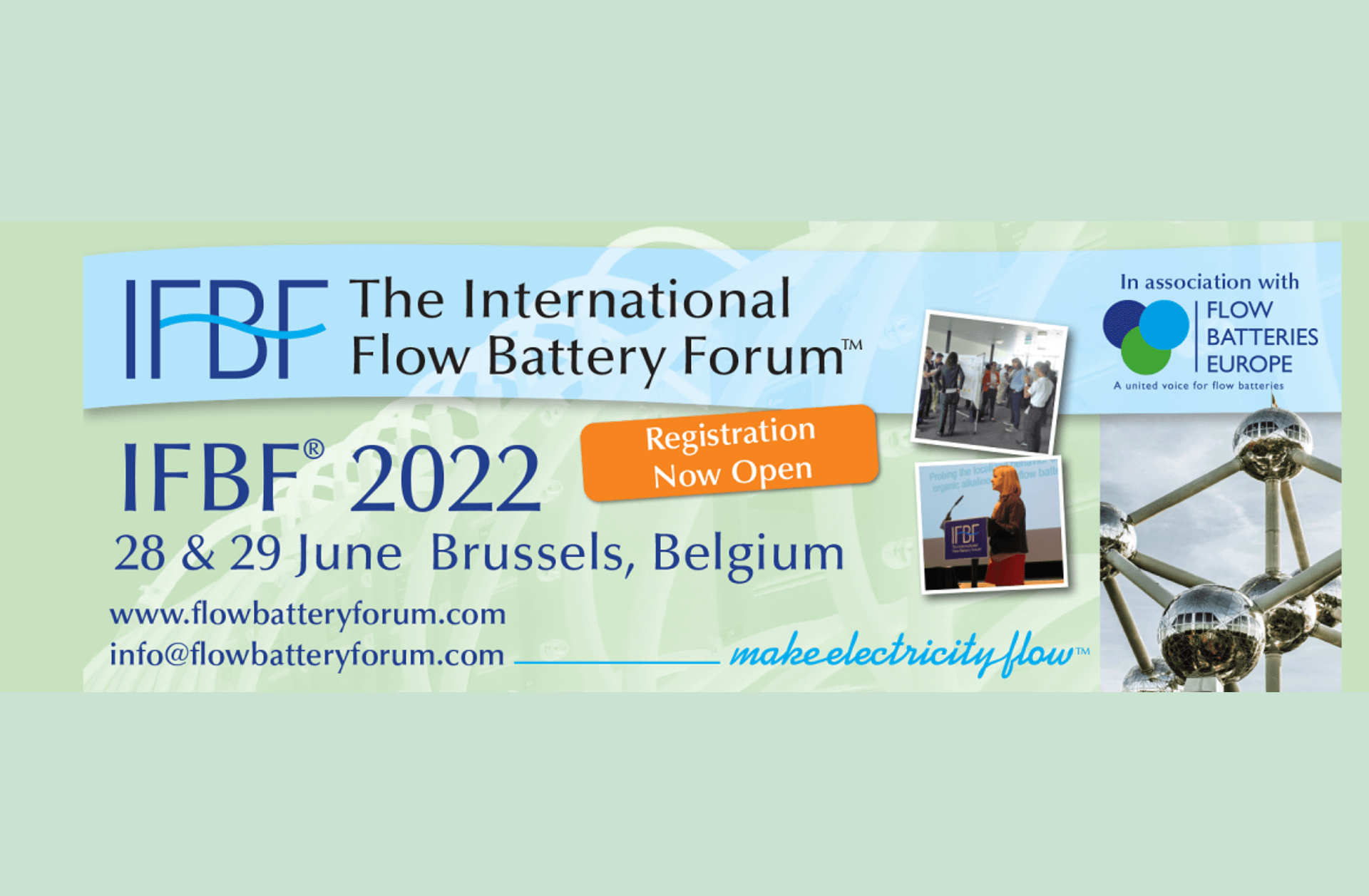 Register for the International Flow Battery Forum: 28 – 29 June 2022