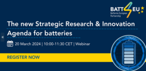 The new Strategic Research & Innovation Agenda for batteries