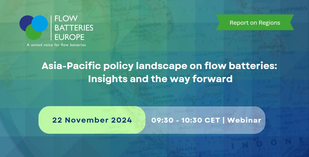 Asia-Pacific policy landscape on flow batteries: Insights and the way forward