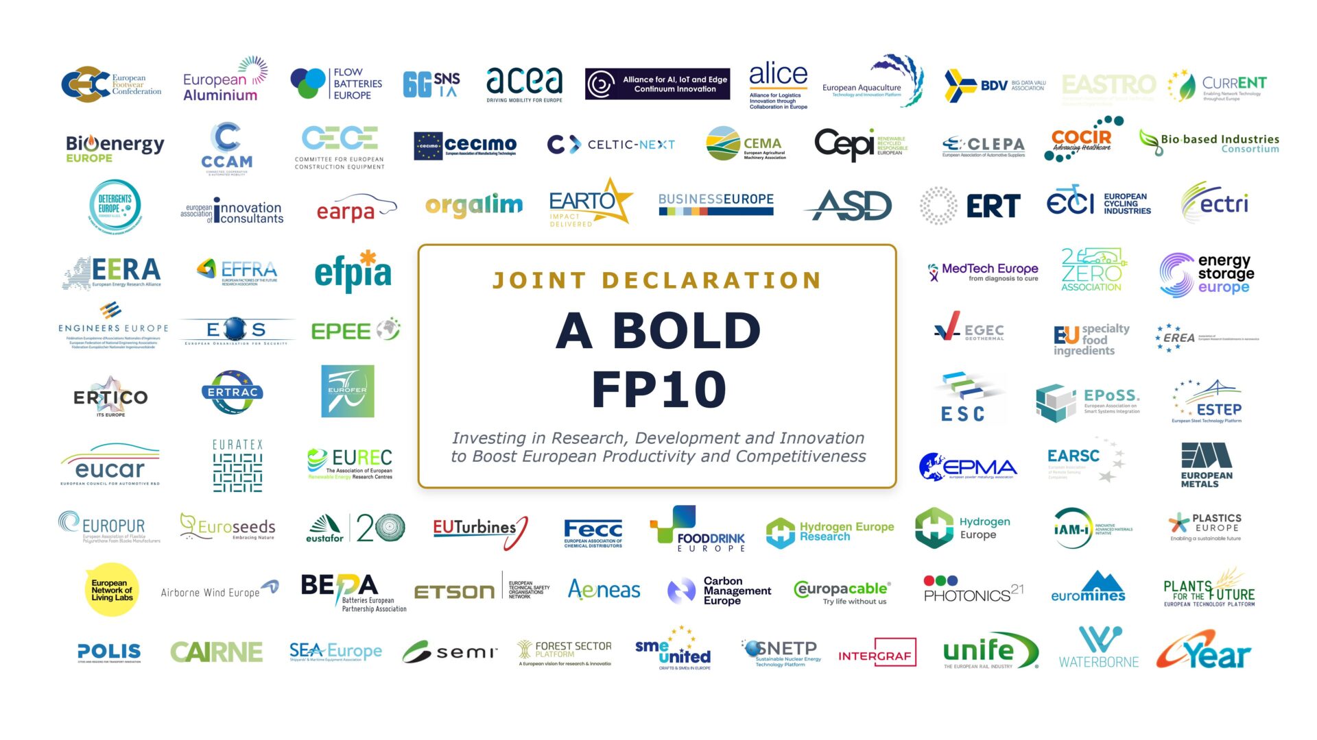 Flow Batteries Europe joins 86 European associations in signing the Joint Declaration for a Bold FP10.